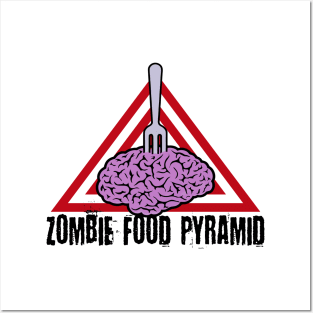 Zombie food Pyramid Posters and Art